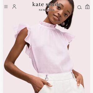 Kate Spade Soft Pink Ruffle Top
